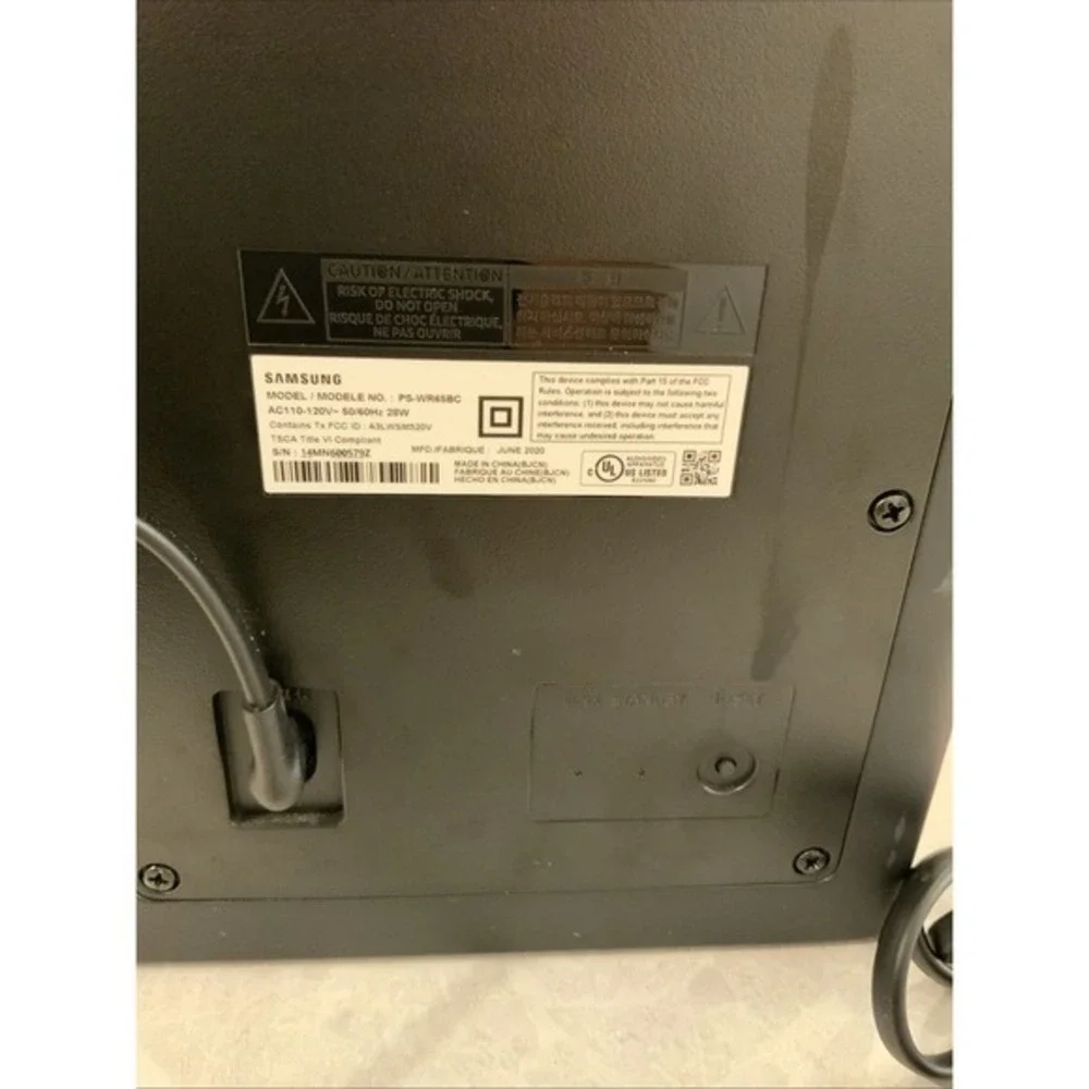 Samsung PS-WR65BC Active Wireless Subwoofer Black Home Audio Tested